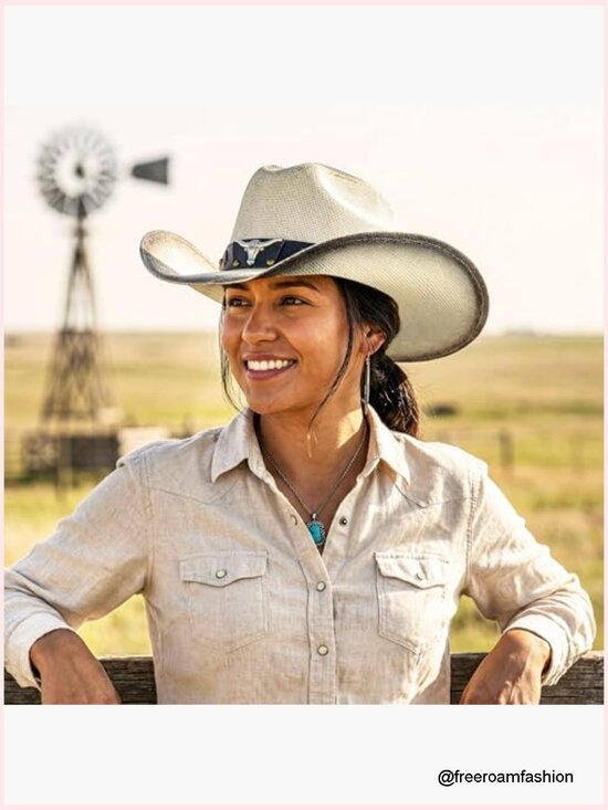 Straw Cowboy Hat with 4.2\